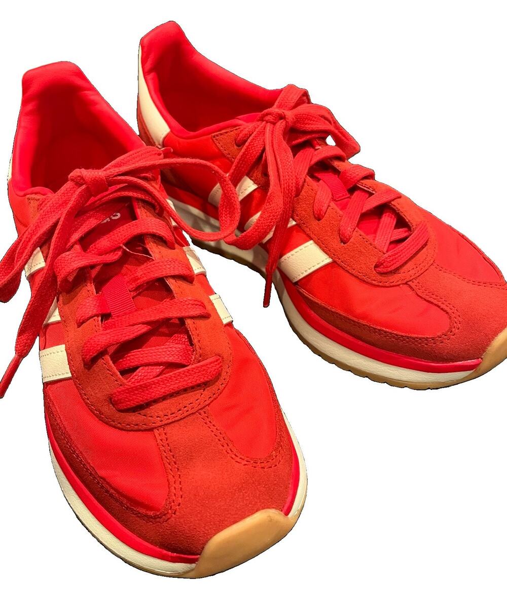 Size 7.5 - Adidas Run 70s 2.0 Pure Ruby Red With White Stripes